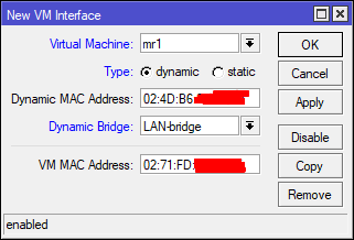 LAN-интерфейс для виртуальной машины LAN-интерфейс для виртуальной машины